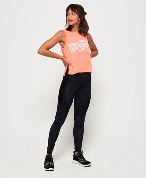 Superdry Active Panel Leggings Női Sportruházat Fekete | TXNBF2738